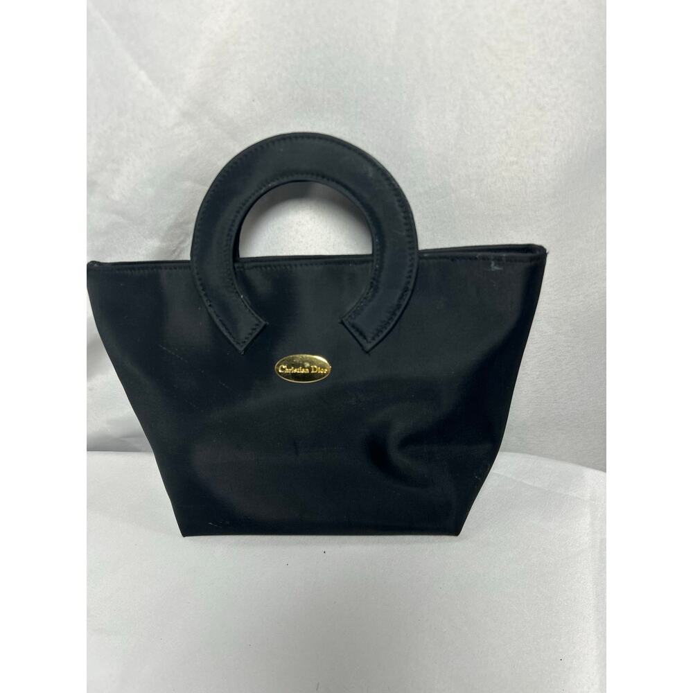 christian dior handbag.black vintage
1980s / 1990s satchel nylon washable